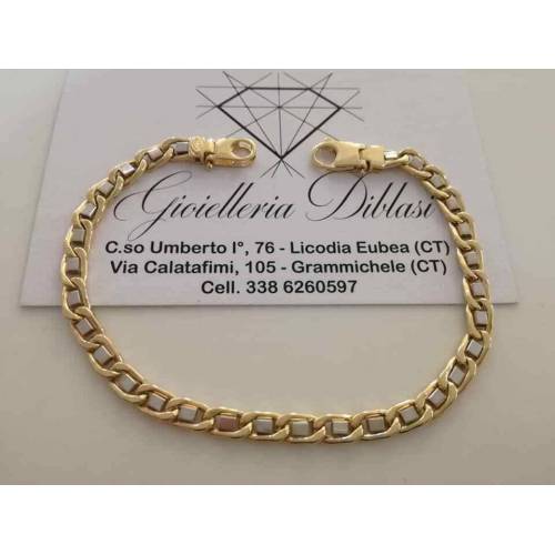 BRACCIALE Oro 18 Karati 750% Uomo Donna Unisex ORO GIALLO e BIANCO Bicolore - 1