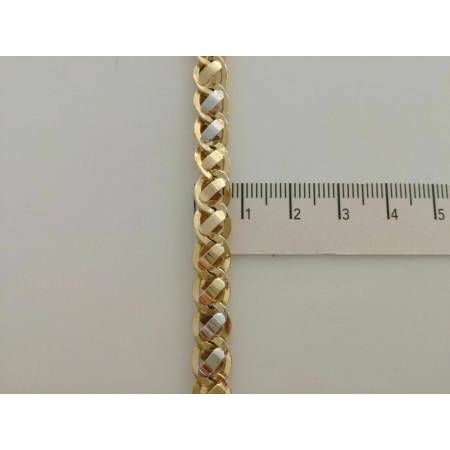 BRACCIALE ORO 18 Karati 750% Uomo Donna Unisex ORO GIALLO e BIANCO Bicolore - 3