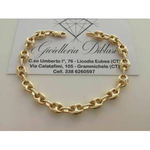 BRACCIALE Uomo Oro 18 Karati 750% ORO GIALLO modello Marinara made in Italia - 1