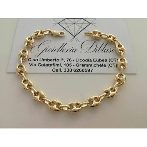 BRACCIALE Uomo Oro 18 Karati 750% ORO GIALLO modello Marinara made in Italia - 1