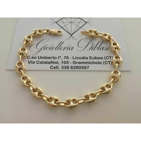 BRACCIALE Uomo Oro 18 Karati 750% ORO GIALLO modello Marinara made in Italia - 1