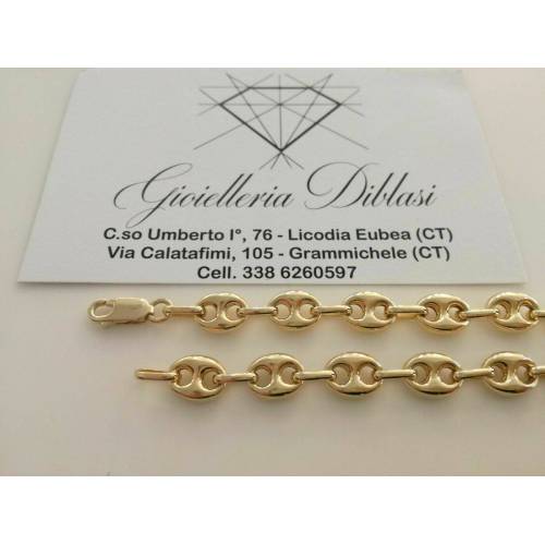 BRACCIALE Uomo Oro 18 Karati 750% ORO GIALLO modello Marinara made in Italia - 2