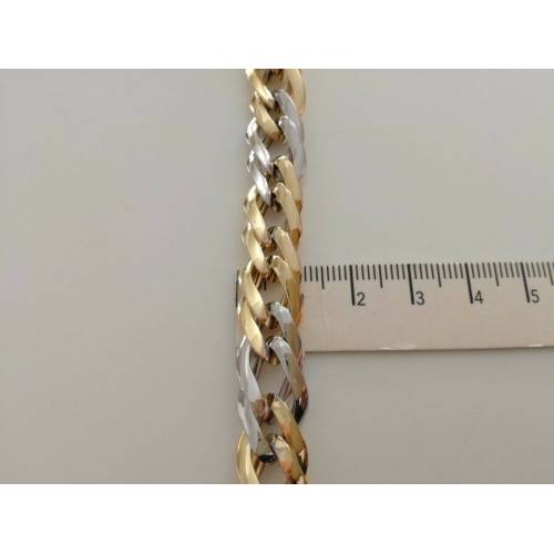 BRACCIALE In ORO Bicolore GIALLO e BIANCO Oro 18 Karati 750% Donna Made in italy - 3