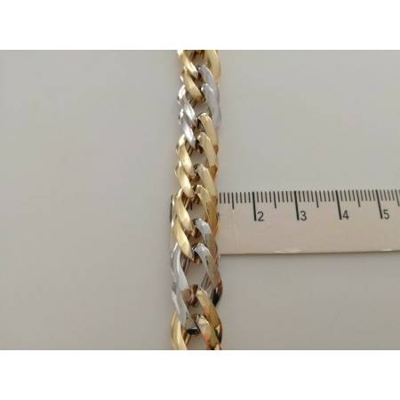 BRACCIALE In ORO Bicolore GIALLO e BIANCO Oro 18 Karati 750% Donna Made in italy - 3