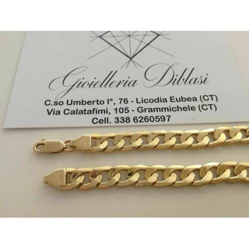 BRACCIALE Uomo Donna Oro 18 Karati 750% Unisex ORO GIALLO Maglia GRUMETTA - 3