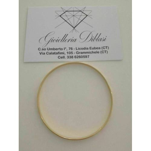 BRACCIALI 3 RIGIDI Oro GIALLO 18 Karati 750% Donna Made in italy - 2