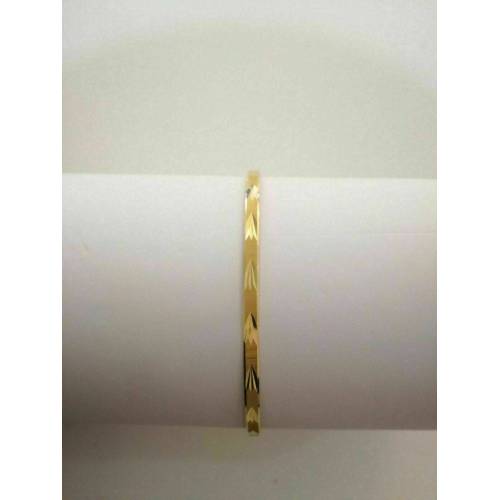 BRACCIALI 3 RIGIDI Oro GIALLO 18 Karati 750% Donna Made in italy - 3