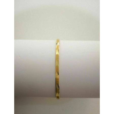 BRACCIALI 3 RIGIDI Oro GIALLO 18 Karati 750% Donna Made in italy - 3