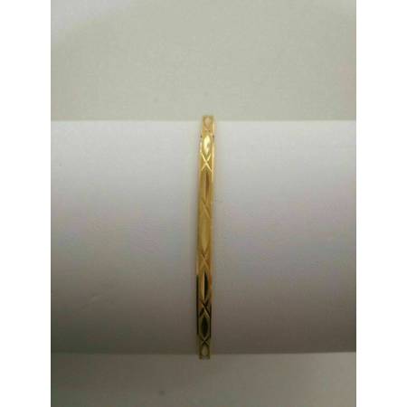 BRACCIALI 3 RIGIDI Oro GIALLO 18 Karati 750% Donna Made in italy - 4