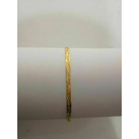 BRACCIALI 3 RIGIDI Oro GIALLO 18 Karati 750% Donna Made in italy - 5