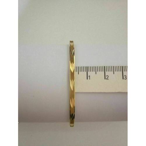 BRACCIALI 3 RIGIDI Oro GIALLO 18 Karati 750% Donna Made in italy - 6