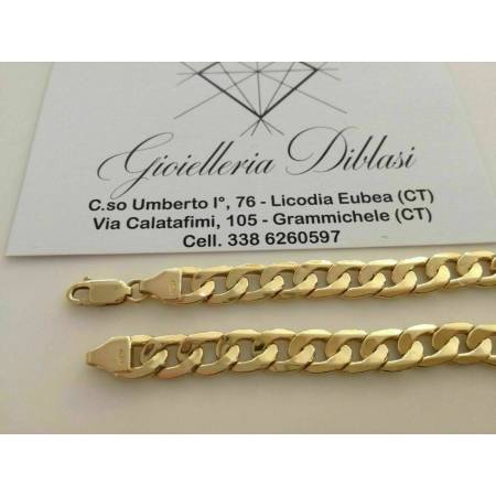 BRACCIALE ORO GIALLO 18 Karati 750% Uomo Donna Unisex Catena Maglia GRUMETTA - 2