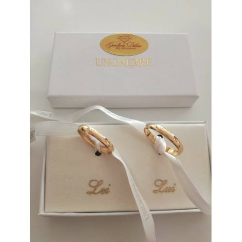 FEDE NUZIALE UNOAERRE 3 GRAMMI ORO Giallo 18 KARATI 750% CLASSICA MATRIMONIO - 3