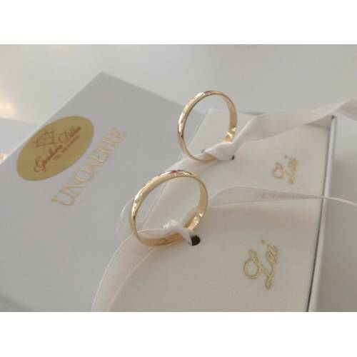 FEDE NUZIALE UNOAERRE 3 GRAMMI ORO Giallo 18 KARATI 750% CLASSICA MATRIMONIO - 4