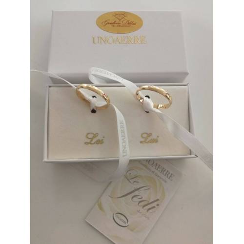 FEDE NUZIALE UNOAERRE 3 GRAMMI ORO Giallo 18 KARATI 750% CLASSICA MATRIMONIO - 6