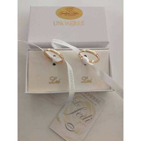 FEDE NUZIALE UNOAERRE 3 GRAMMI ORO Giallo 18 KARATI 750% CLASSICA MATRIMONIO - 6