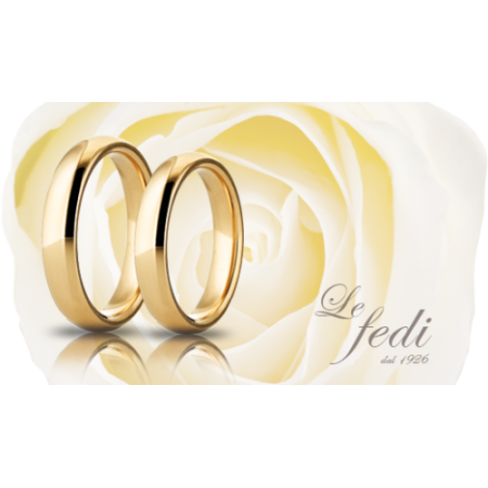 FEDE NUZIALE UNOAERRE 5 GRAMMI ORO Giallo 18 KARATI 750% CLASSICA MATRIMONIO - 1