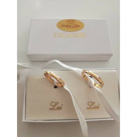FEDE NUZIALE UNOAERRE 5 GRAMMI ORO Giallo 18 KARATI 750% CLASSICA MATRIMONIO - 3
