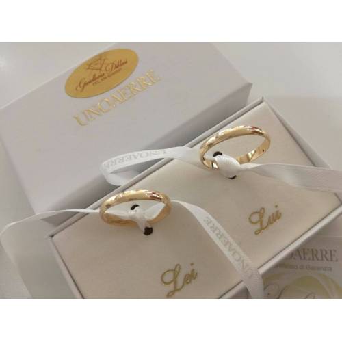 FEDE NUZIALE UNOAERRE 5 GRAMMI ORO Giallo 18 KARATI 750% CLASSICA MATRIMONIO - 9