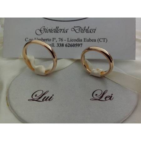2 FEDI NUZIALI UNOAERRE CLASSICA ,ORO 18 KT GRAMMI 14 ( 7 gr cadauna) NUOVE - 2