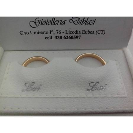 2 FEDI NUZIALI UNOAERRE CLASSICA ,ORO 18 KT GRAMMI 14 ( 7 gr cadauna) NUOVE - 3