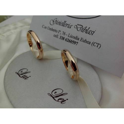 2 FEDI NUZIALI UNOAERRE CLASSICA ,ORO 18 KT GRAMMI 14 ( 7 gr cadauna) NUOVE - 5