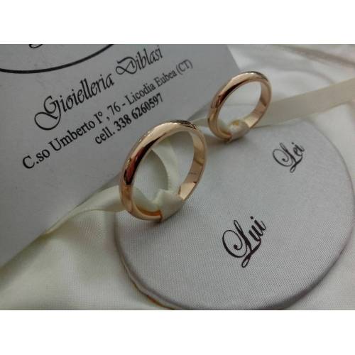 2 FEDI NUZIALI UNOAERRE CLASSICA ,ORO 18 KT GRAMMI 14 ( 7 gr cadauna) NUOVE - 6