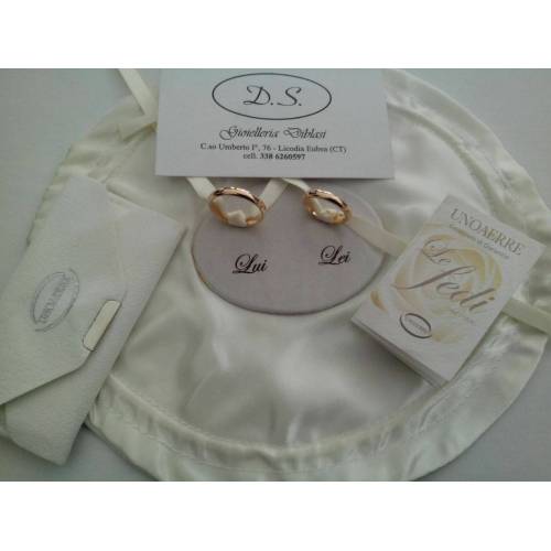 2 FEDI NUZIALI UNOAERRE CLASSICA ,ORO 18 KT GRAMMI 14 ( 7 gr cadauna) NUOVE - 7