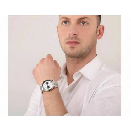 OROLOGIO MASERATI Da Polso CRONOGRAFO Uomo LEGEND Argento In Acciaio R8873638004 - 3