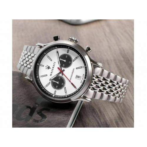 OROLOGIO MASERATI Da Polso CRONOGRAFO Uomo LEGEND Argento In Acciaio R8873638004 - 4