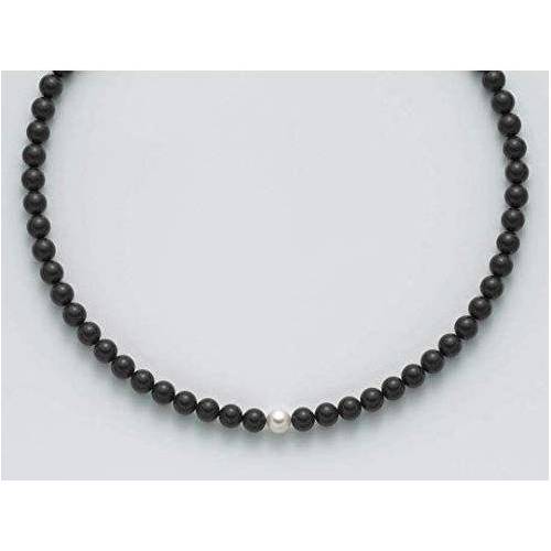 COLLANA DI PERLE MILUNA ONICE NERO ARGENTO 925% TERRA E MARE PCL4447V - 1
