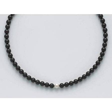 COLLANA DI PERLE MILUNA ONICE NERO ARGENTO 925% TERRA E MARE PCL4447V - 1