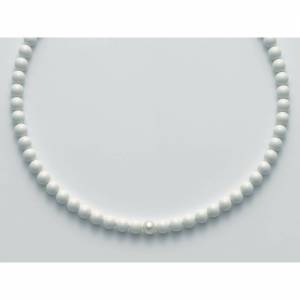 COLLANA DI PERLE MILUNA PASTA DI CORALLO BIANCO ARGENTO 925% TERRA E MARE PCL4442 - 1