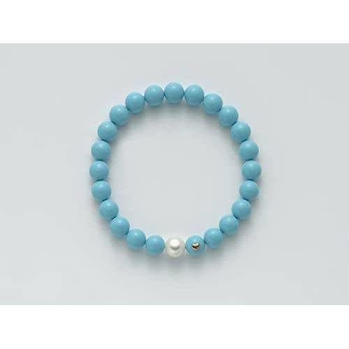 BRACCIALE DI PERLE MILUNA PASTA DI TURCHESE ORO 750% TERRA E MARE PBR1795 - 1