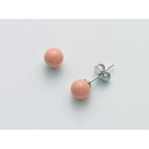 ORECCHINI DI PERLE MILUNA PASTA DI CORALLO ROSA ARGENTO 925% PER2323 - 1