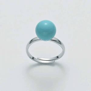 ANELLO MILUNA PERLA PASTA DI TURCHESE ARGENTO 925% LID2996 - 1