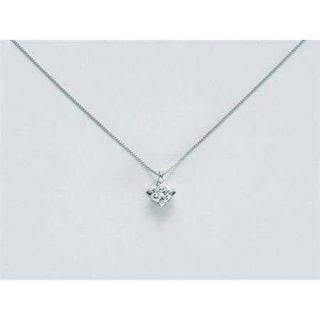 COLLANA MILUNA PUNTO LUCE In Oro Bianco 18 KT 750%/1000 E DIAMANTE CLD5065-030G7 - 1