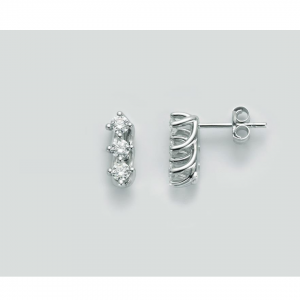 ORECCHINI MILUNA TRILOGY PUNTO LUCE In Oro Bianco 18 KT 750%/1000 E DIAMANTI ERD2494-048G7 - 1