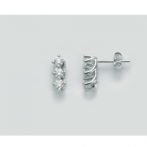 ORECCHINI MILUNA TRILOGY PUNTO LUCE In Oro Bianco 18 KT 750%/1000 E DIAMANTI ERD2494-048G7 - 1