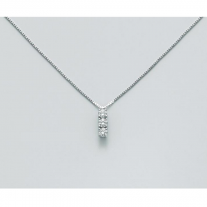 COLLANA MILUNA PUNTO LUCE TRILOGY In Oro Bianco 18 KT 750%/1000 E DIAMANTI CLD4019-018G7 - 1