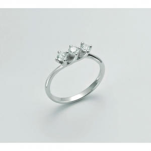 ANELLO MILUNA TRILOGY Con DIAMANTI In Oro Bianco 18 KT 750%/1000 LID3312-039G7 - 1