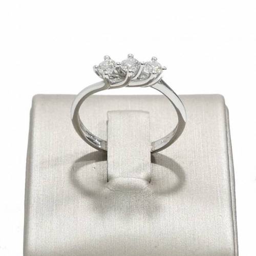 ANELLO MILUNA TRILOGY Con DIAMANTI In Oro Bianco 18 KT 750%/1000 LID3312-039G7 - 2