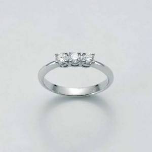 ANELLO MILUNA TRILOGY Con DIAMANTI In Oro Bianco 18 KT 750%/1000 LID3227-018G7 - 1