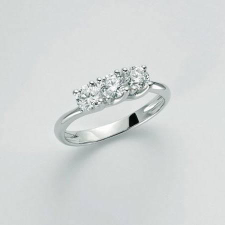 ANELLO MILUNA TRILOGY Con DIAMANTI In Oro Bianco 18 KT 750%/1000 LID3295-015G7 - 1