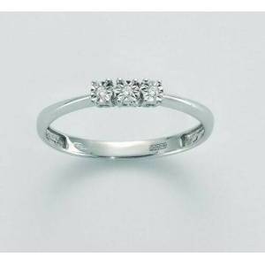 ANELLO MILUNA TRILOGY Con DIAMANTI In Oro Bianco 18 KT 750%/1000 LID3311 - 1