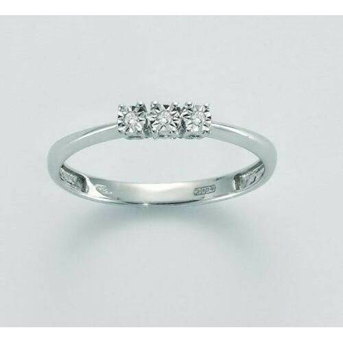 ANELLO MILUNA TRILOGY Con DIAMANTI In Oro Bianco 18 KT 750%/1000 LID3311 - 1