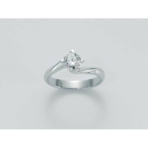 ANELLO MILUNA SOLITARIO Con DIAMANTE In Oro Bianco 18 KT 750%/1000 LID5180-015G7 - 1