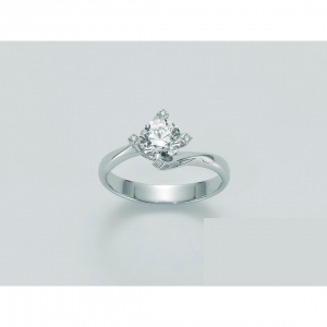 ANELLO MILUNA SOLITARIO Con DIAMANTI In Oro Bianco 18 KT 750%/1000 LID5181-018G7 - 1