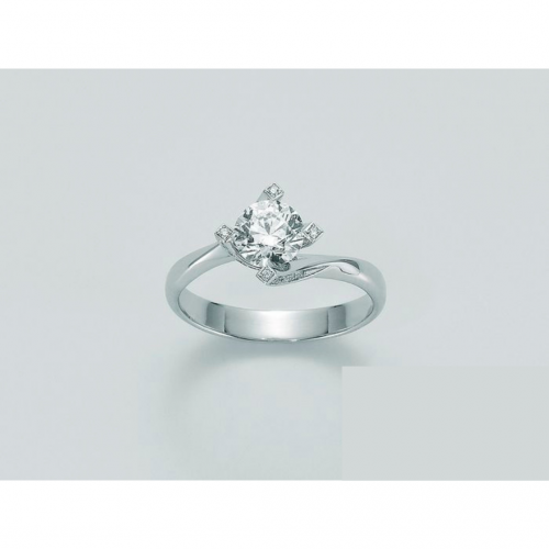 ANELLO MILUNA SOLITARIO Con DIAMANTI In Oro Bianco 18 KT 750%/1000 LID5181-018G7 - 1