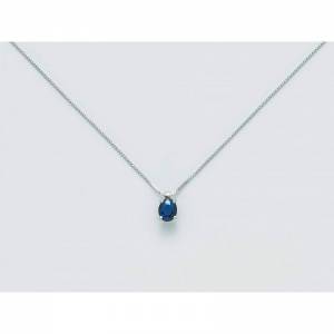 COLLANA MILUNA ZAFFIRO In Oro Bianco 18 KT 750%/1000 CLD4274 - 1
